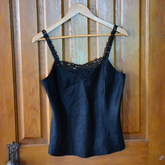 Marks & Spencer Black Camisole with lace detail - Picture 3 of 5